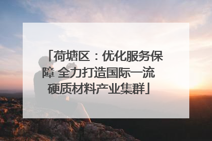 荷塘区：优化服务保障 全力打造国际一流硬质材料产业集群