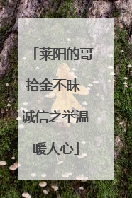 莱阳的哥拾金不昧 诚信之举温暖人心