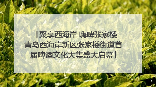 聚享西海岸 嗨啤张家楼 青岛西海岸新区张家楼街道首届啤酒文化大集盛大启幕