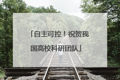 自主可控！祝贺我国高校科研团队
