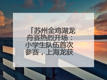 苏州金鸡湖龙舟赛热烈开场：小学生队伍首次参赛，上海龙获国际组冠亚军