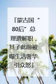 蒙古国“80后”总理遭解职，其子此前被曝生活奢华引众怒