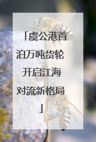 虞公港首泊万吨货轮 开启江海对流新格局