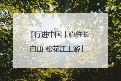 行进中国丨心往长白山 松花江上游
