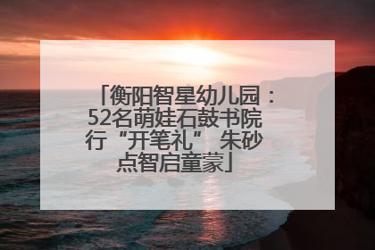 衡阳智星幼儿园：52名萌娃石鼓书院行“开笔礼” 朱砂点智启童蒙