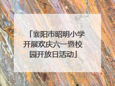 襄阳市昭明小学开展欢庆六一暨校园开放日活动