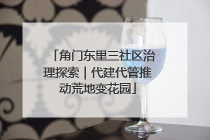 角门东里三社区治理探索｜代建代管推动荒地变花园
