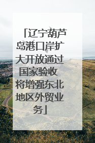 辽宁葫芦岛港口岸扩大开放通过国家验收 将增强东北地区外贸业务