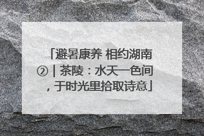 避暑康养 相约湖南②｜茶陵：水天一色间，于时光里拾取诗意