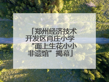 郑州经济技术开发区肖庄小学“面上生花小小非遗馆”揭幕