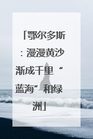 鄂尔多斯：漫漫黄沙渐成千里“蓝海”和绿洲