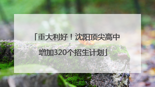重大利好！沈阳顶尖高中增加320个招生计划