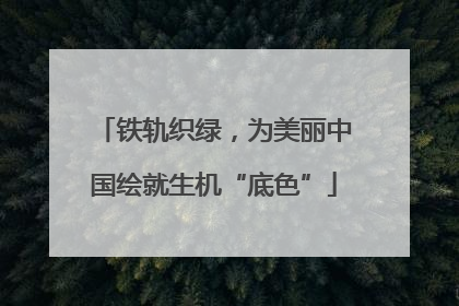 铁轨织绿，为美丽中国绘就生机“底色”