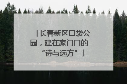 长春新区口袋公园，建在家门口的“诗与远方”