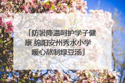防暑降温呵护学子健康 绵阳安州秀水小学暖心熬制绿豆汤