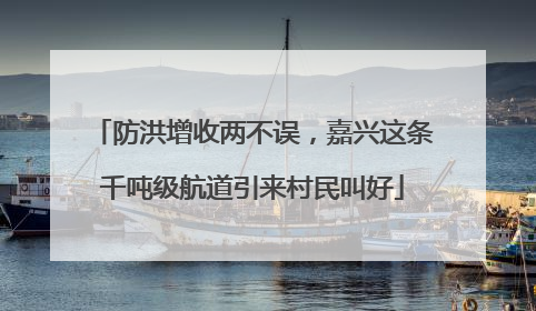 防洪增收两不误，嘉兴这条千吨级航道引来村民叫好