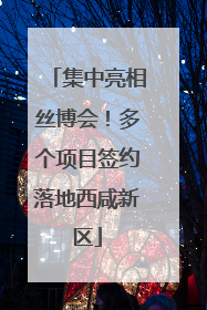 集中亮相丝博会！多个项目签约落地西咸新区