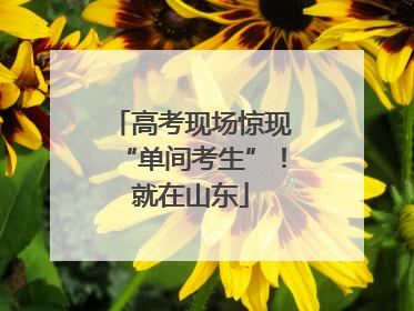 高考现场惊现“单间考生”！就在山东