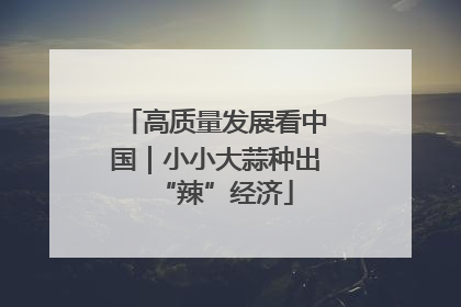 高质量发展看中国｜小小大蒜种出“辣”经济
