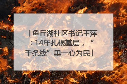鱼丘湖社区书记王萍：14年扎根基层，“千条线”里一心为民