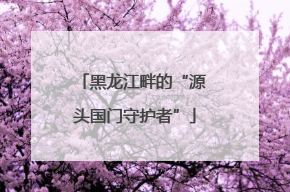 黑龙江畔的“源头国门守护者”