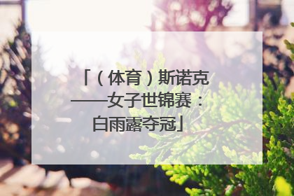 （体育）斯诺克——女子世锦赛：白雨露夺冠