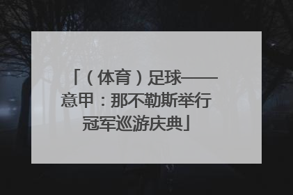 （体育）足球——意甲：那不勒斯举行冠军巡游庆典