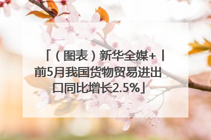 （图表）新华全媒+丨前5月我国货物贸易进出口同比增长2.5%