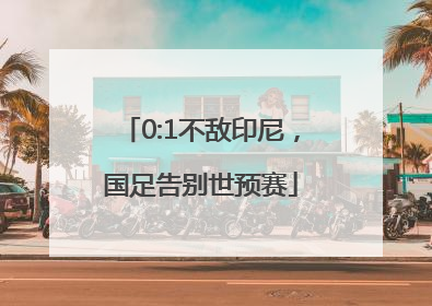 0:1不敌印尼，国足告别世预赛