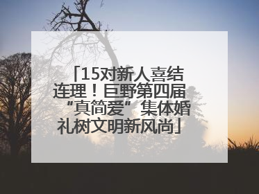 15对新人喜结连理！巨野第四届“真简爱”集体婚礼树文明新风尚