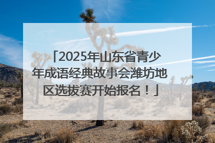2025年山东省青少年成语经典故事会潍坊地区选拔赛开始报名！