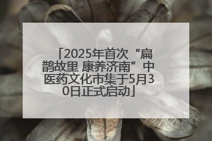 2025年首次“扁鹊故里 康养济南”中医药文化市集于5月30日正式启动