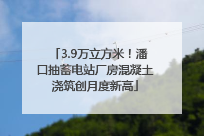 3.9万立方米！潘口抽蓄电站厂房混凝土浇筑创月度新高
