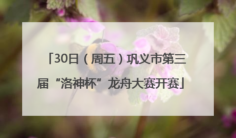 30日（周五）巩义市第三届“洛神杯”龙舟大赛开赛