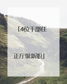4位干部任正厅级新职