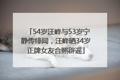 54岁汪峰与53岁宁静传绯闻，汪峰晒34岁正牌女友合照辟谣