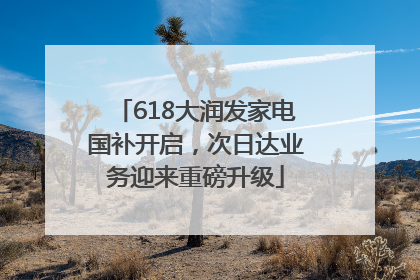 618大润发家电国补开启，次日达业务迎来重磅升级