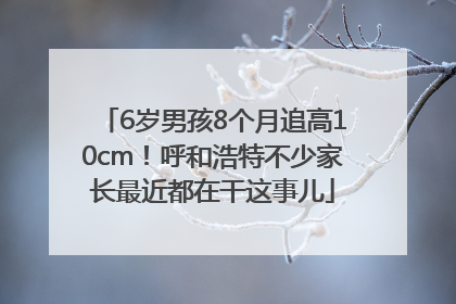 6岁男孩8个月追高10cm！呼和浩特不少家长最近都在干这事儿