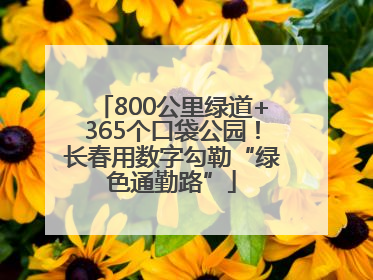 800公里绿道+365个口袋公园！长春用数字勾勒“绿色通勤路”